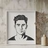 High-Resolution Male Vector Art A high-resolution SVG representation of an adult man with clean lines and precise details.