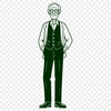 Free SVG Line Drawing of a Man A simple line drawing of a male figure, created as a vector graphic.