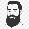 Facial Hair Man SVG Design An illustration of a male figure with facial hair.