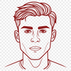 Simple Male Figure Vector Icon A digital illustration of a male figure in a neutral pose, suitable for vector art and design projects.