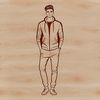 Basic Man Illustration in SVG Format A generic male figure in vector format, suitable for various applications.