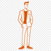 Cutting Machine Ready Man Design An SVG graphic representation of a person designed for cutting machines and other applications.