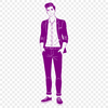 A stylized illustration of a male figure designed for digital use.