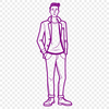 Geometric Human Form SVG Design A simple geometric representation of a person made up of lines and shapes in SVG design.