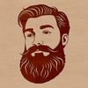 SVG Figure with Beard Illustration A simple vector illustration of a bearded male figure.