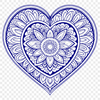 Intricate Love Heart Design A detailed vector illustration of a love heart surrounded by intricate patterns, ideal for graphic designs and crafts.