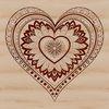 A intricate heart mandala design in vector format.