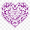 A detailed vector design of a mandala heart symbol, suitable for various uses including digital art and crafting.