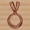 A digital medal illustration in vector format, suitable for customization with design software like Illustrator or Procreate.