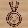 A medal with a decorative border, suitable for vector design projects.