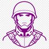 Male Military Uniform SVG Graphic A male soldier in uniform, represented as a vector graphic illustration.
