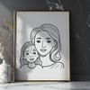 A simple vector illustration of a mother figure.