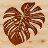Monstera Inspired Vector Art A high-resolution, scalable graphic representation of a single leaf.