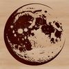 An editable vector design of a crescent Moon shape for digital applications.