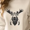 A large North American wild animal with antlers and a distinctive hump on its back.