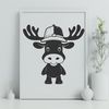 Wild North American Mammal SVG A illustration of a moose, a large wild animal native to North America.