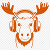 Moose Silhouette Vector Art for Design A realistic illustration of a wild moose standing in a natural environment.