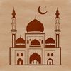 Illustrative design of a mosque with traditional Islamic architecture elements.
