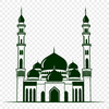Mosque Vector Art Design A 2D illustration of a mosque with intricate architectural details, suitable for vector art and commercial use.