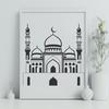 Islamic Architecture Vector Art A 2D vector design illustration of a mosque architecture with intricate details and ornate patterns.