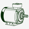 High-Tech Motor Vector Graphic Illustration of a high-tech electric motor with sleek design, suitable for vector art projects.