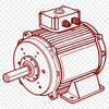 Free Modern Electric Motor Clip Art A detailed illustration of a modern electric motor, suitable for vector art projects in various formats like SVG or PDF.