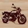 A stylized illustration of a motorcycle, suitable for digital projects and cutting machine use.