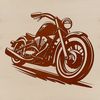 Stylized Two-Wheeler Illustration A two-wheeled vehicle designed for transportation, depicted in a stylized vector format.