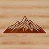 Vector design of a mountain range for crafting and cutting machine projects.