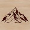 A digital representation of a mountain landscape in a scalable vector graphics format.