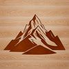 3D Mountain Vector Graphics A 3D digital representation of a mountain landscape.