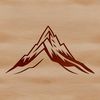 Stylized Mountain Graphic A stylized vector graphic of a mountain landscape, suitable for digital design projects.