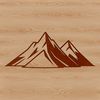 An editable mountain design created using scalable graphics technology.