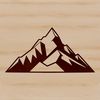 Free Vector Outline of a Mountain A digital SVG outline of a mountain silhouette, suitable for various design projects.
