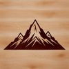 A digital representation of a mountain in scalable vector graphics (SVG) design.