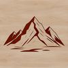 A high-resolution vector illustration of a majestic mountain landscape.