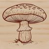 Edible Wild Mushroom Clip Art Template An edible wild mushroom designed as a cutting art template.