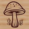 Free Vector Mushroom Graphics A simple illustration of a mushroom, suitable for use in various digital designs and craft projects.