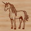 Mythical Unicorn SVG Icon A digital representation of a fantastical creature from fairy tales, created as a scalable vector graphic (SVG) image.