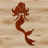 Underwater Beauty in Vector Design A mythical underwater creature with human upper body and fish tail, designed as a scalable vector graphic.