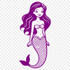A mythical underwater creature with human upper body and fish tail, suitable for vector art designs.