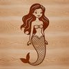 Mythical Mermaid Illustration in SVG Format Illustration of a mythical mermaid creature in vector format.