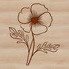 Whimsical Wildflower SVG Clip Art A colorful illustration of a blooming wild flower in full detail.