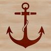 Nautical anchor illustration in a simple vector design