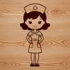 Beautiful Female Nursing Professional Vector Art Female nurse in uniform, ideal for vector art designs.