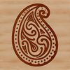 An intricate vector design featuring a classic paisley motif.