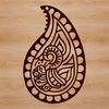 Beautiful Vector Embellishment A stylized ornate paisley shape suitable for vector art and cutting machine designs.