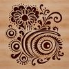 Ornate paisley shape design as a scalable vector graphic.