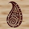 Ornate paisley pattern with intricate details, ideal for vector design and cutting machine projects.