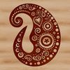 Ornate paisley shape, ideal for vector design and clip art projects.
